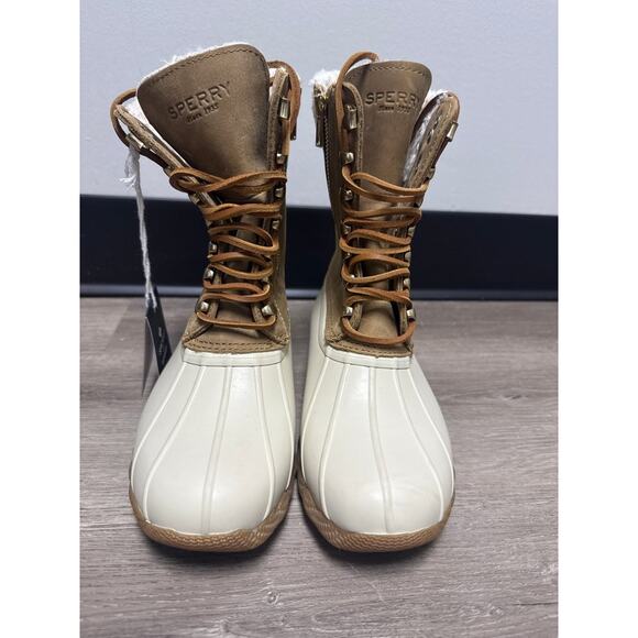 Sperry Saltwater Duck Boots Faux Fur Lined Waterproof Boots - Picture 6 of 6